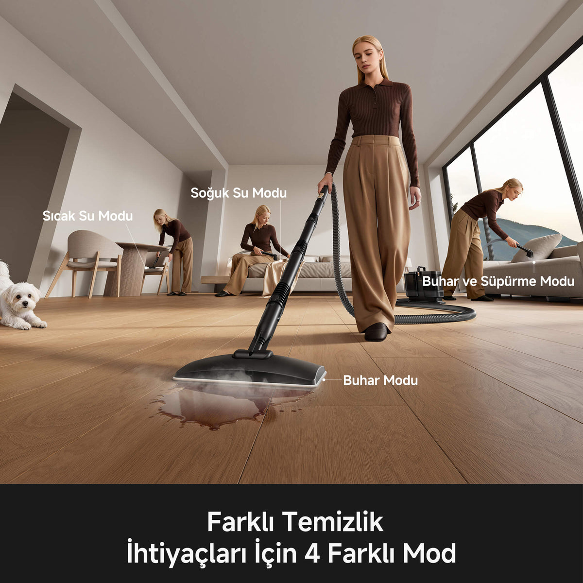 MOVA S10 Çok Fonksiyonlu Buharlı Temizleyici