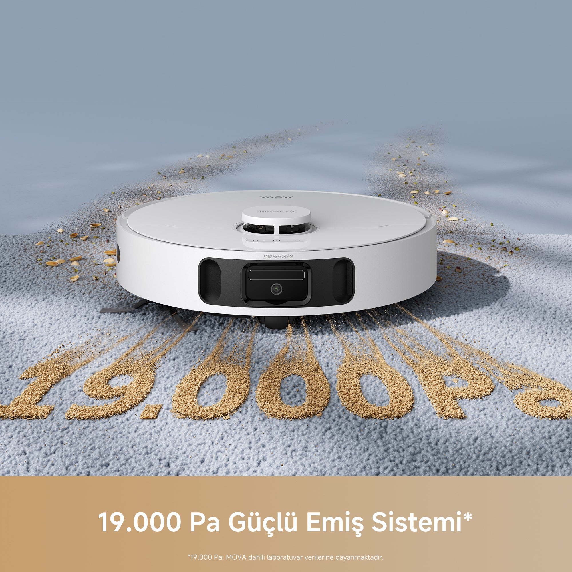 MOVA E40 Ultra 19.000 Pa güçlü robot süpürge emiş sistemi görseli