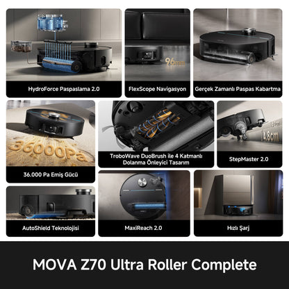 MOVA Z70 Ultra Roller Complete Robot Süpürge