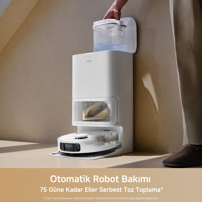 MOVA E40 Ultra otomatik robot bakımı ve kendi kendine boşaltma istasyonu