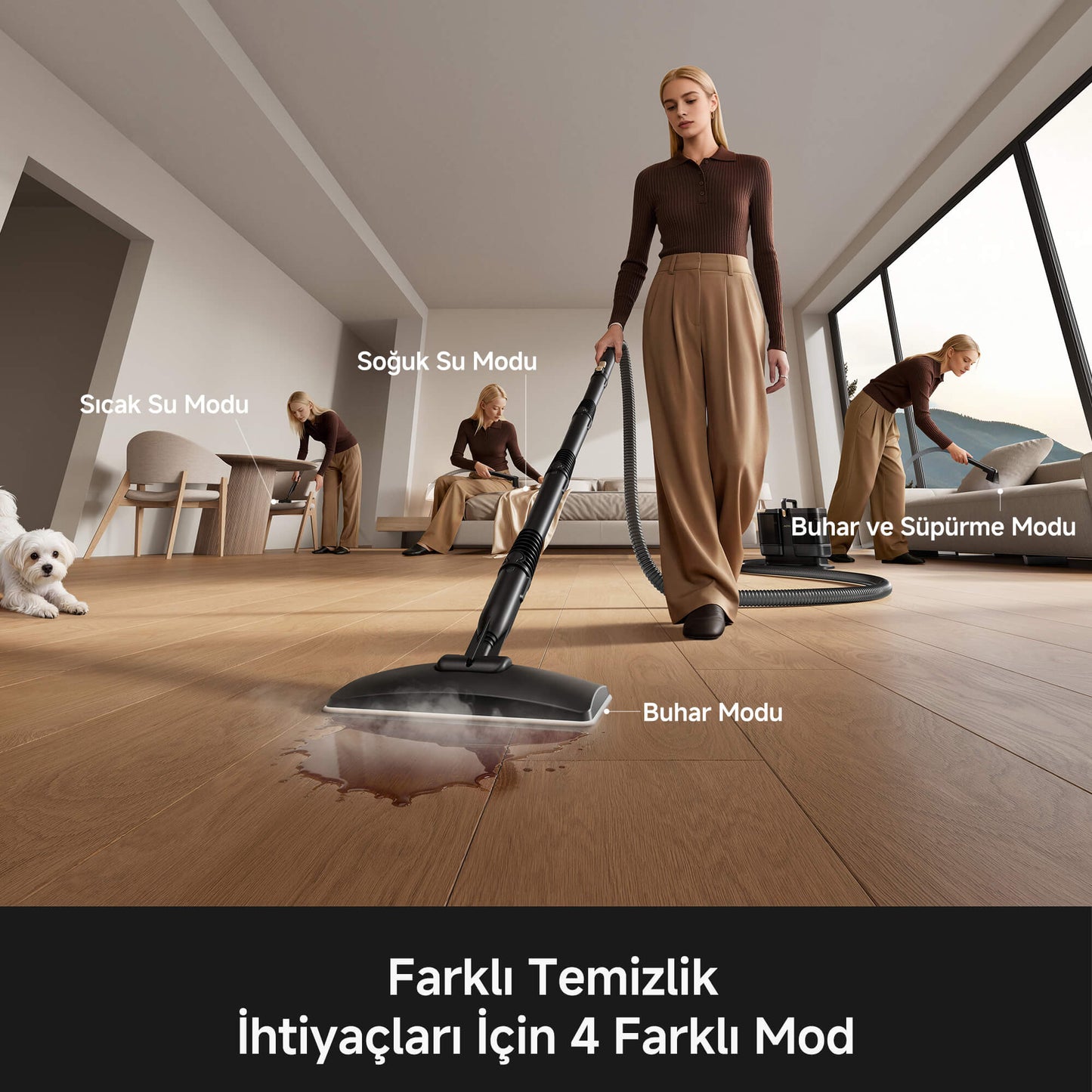 MOVA S10 Çok Fonksiyonlu Buharlı Temizleyici