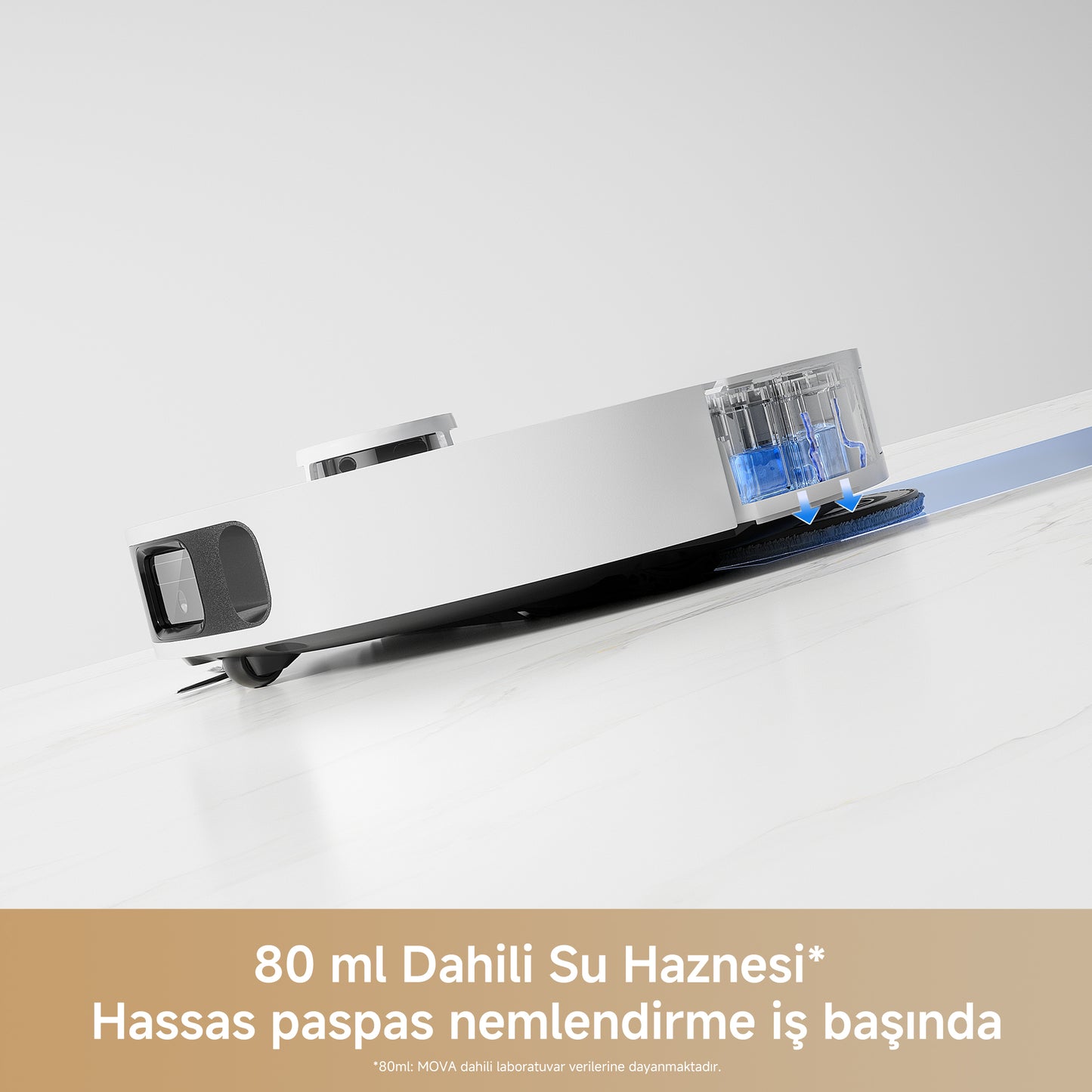MOVA E40 Ultra robot süpürge hassas paspas nemlendirme ve su haznesi