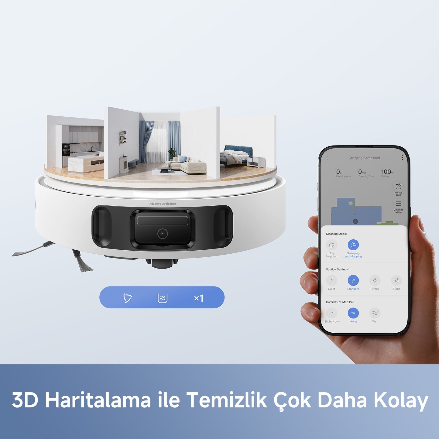 MOVA E40 Ultra Robot Süpürge ve Paspas