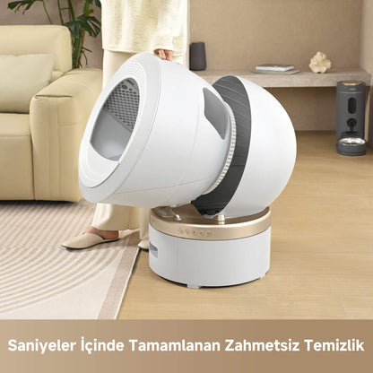 MOVA MeowgicPod LR10 Prime Akıllı Kedi Tuvaleti Saniyeler İçinde Tamamlanan Zahmetsiz Temizlik