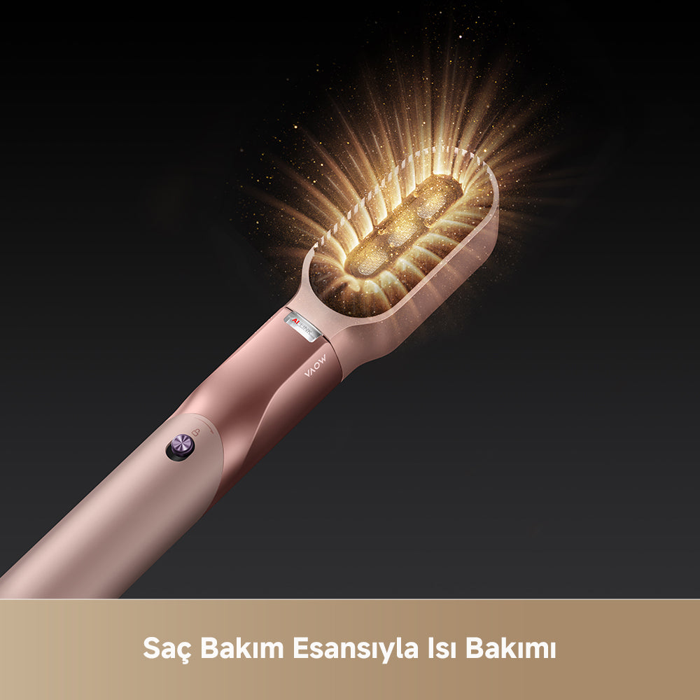 MOVA Master 10 esansiyel yağ ısı terapisi, saçları aşırı ısıdan korurken parlaklık ve yumuşaklık kazandırır.