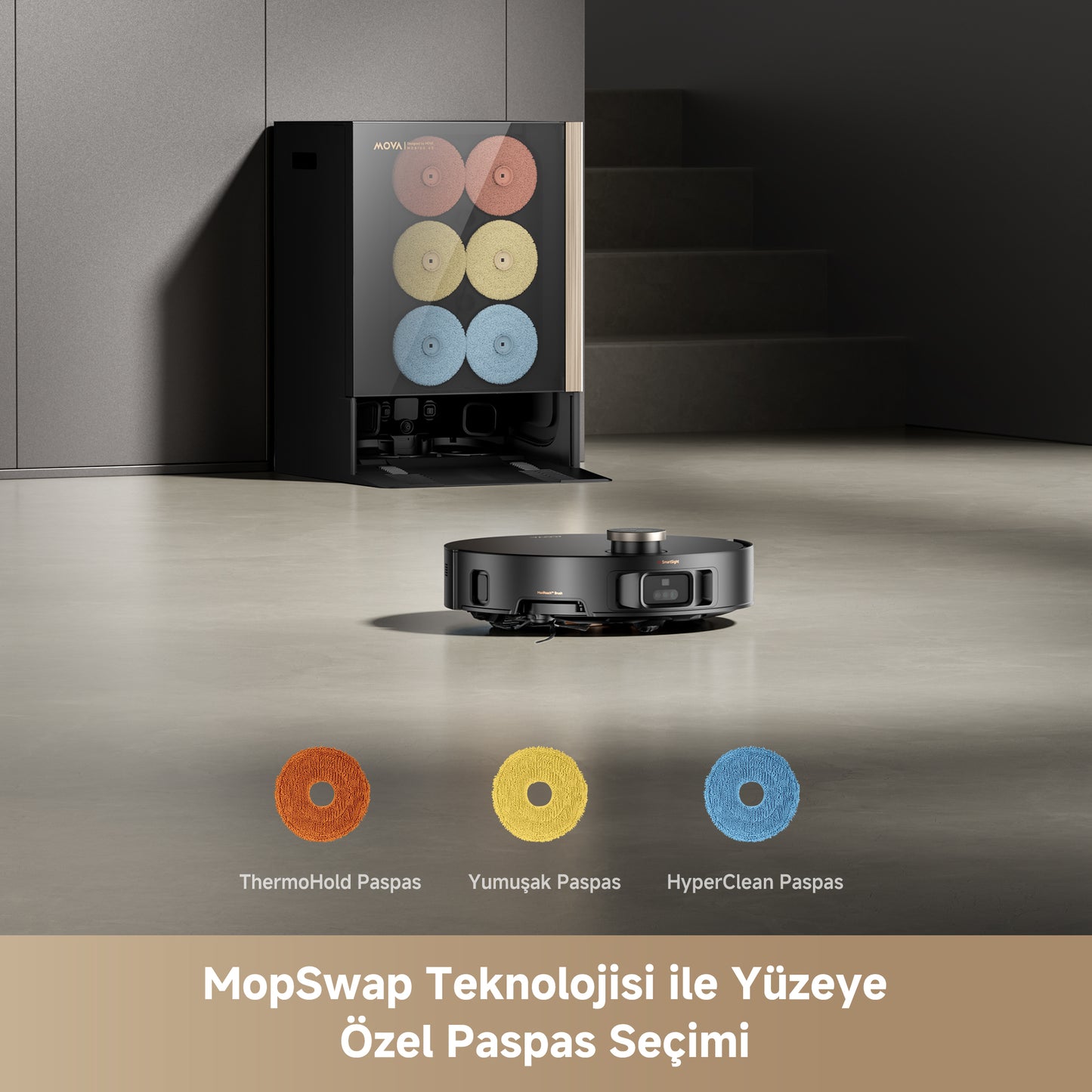 MOVA MOBIUS 60 Her zemine özel 3 farklı paspas