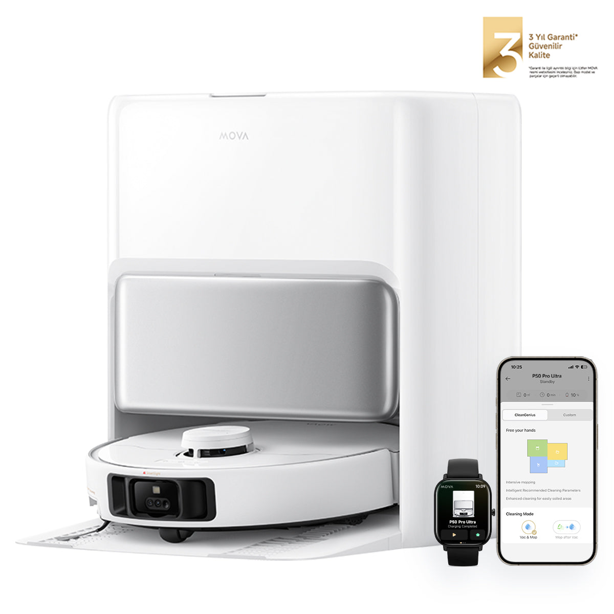MOVA P50 Pro Ultra Robot Süpürge ve Paspas