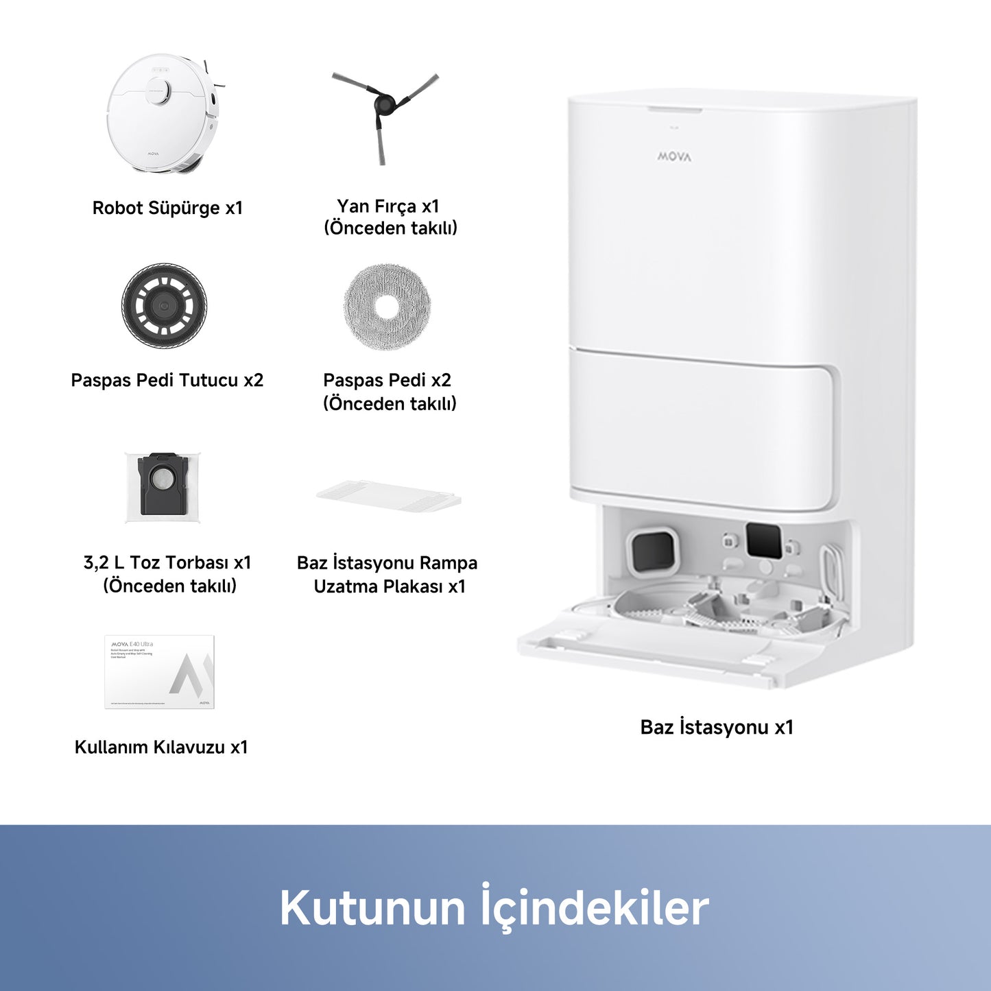 MOVA E40 Ultra Robot Süpürge ve Paspas